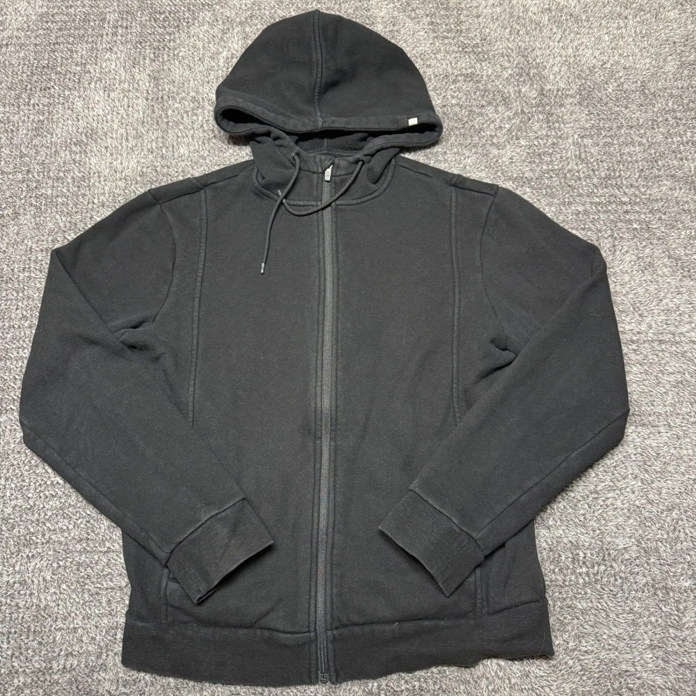 FIGS Mens Full Zip Hoodie Sweatshirt Jacket Size L Black‎ Long Sleeve